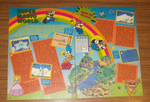 Seltene Werbung | Review Super Nintendo SNES SUPER MARIO WORLD 1992