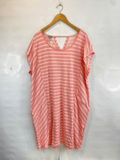 Talbots Women's Coral Striped Short Sleeve Casual Active Dress Size 3X New