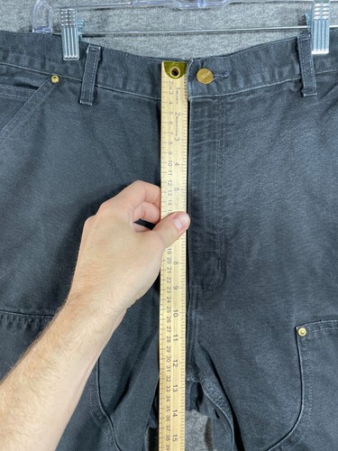 Carhartt B01 USA Herren 36x34 passt 34x33 schwarz Duck Doppelknie Arbeit Utility Hose - Bild 16 von 23