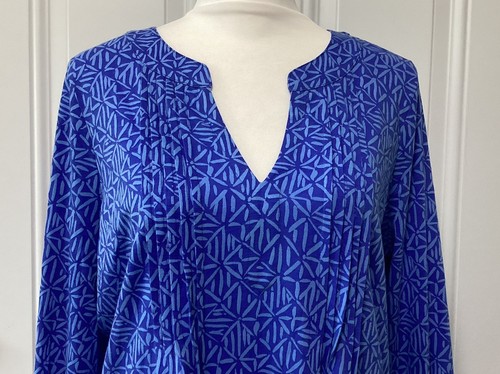 Lilly Pulitzer Women’s Alba Blue Print V-Neck 3/4 Sleeve Dress Size Large - Picture 5 of 18