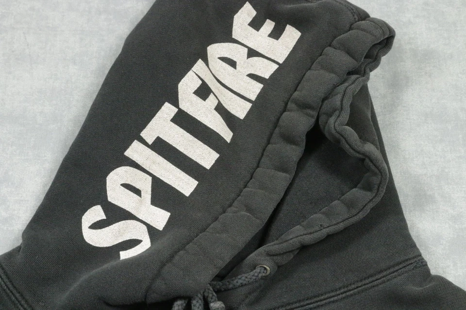 Moletom Spitfire com capuz masculino grande preto logotipo cabeça grande pulôver skate - Imagem 4 de 4