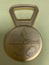 flaschen&ouml;ffner-Sehr seltener Messing-K&ouml;nig-Pilsener-Bierflaschen&ouml;ffner Seltener