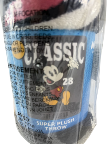 Disney NEW Mickey Mouse Classic Vintage 46"x60'' Micro Super Plush Throw Blanket - Picture 3 of 7
