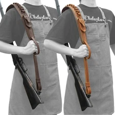 Vintage Gun Shell Slots Sling Shotgun Strap .30/30 .308 12GA.22MAG 35 Remington
