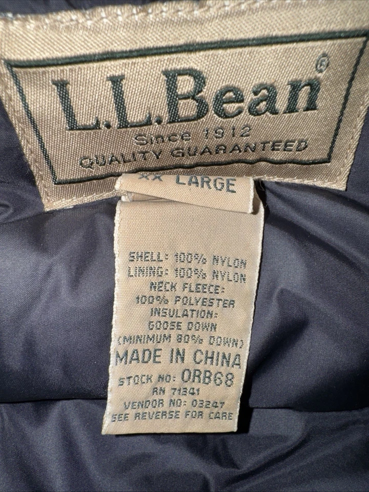 Parka LL Bean Maine Wardens para Hombres 2XL GoreTex Aislada Plumón de Ganso Verde De Colección Foto 4 de 4