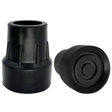 Replacement Cane Tips, Black, 1 inch 1 Inch Pack of 2 