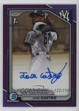 2024 Bowman Chrome Prospect Purple Refractor /250 Jose Castro #CPA-JCO Auto 0w3