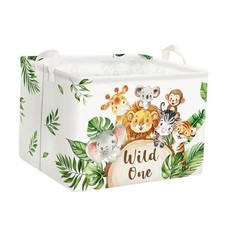 36l Large Safari Animals Elephant Shelf Basket Lion Rectangle Collapsible
