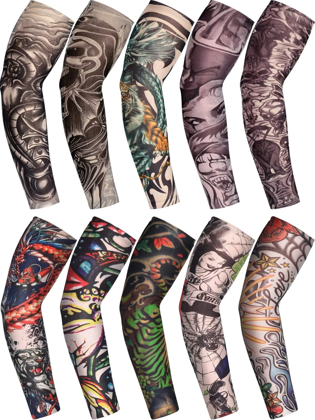 20 Pcs Men's Cooling Arm Sleeves Long Fingerless Arm Cover UV Sun Protection
Opens in a new window o