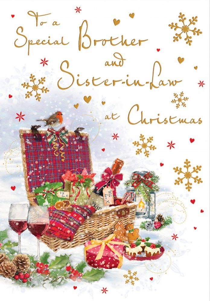 Christmas Card - Brother & Sister in Law - Xmas Hamper - Regal Quality NEW