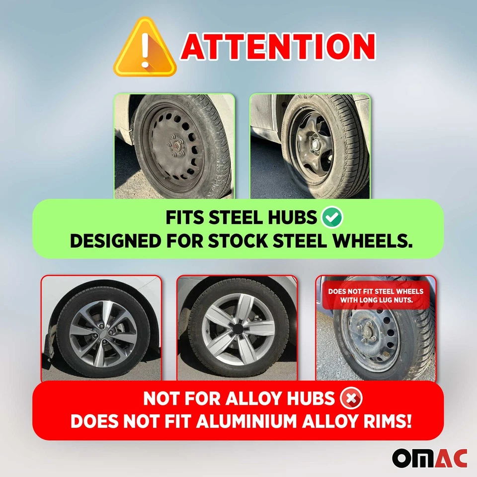 15 Inch Wheel Rim Covers Hubcaps for Mazda Silver Gray Gloss - Изображение 4 из 4