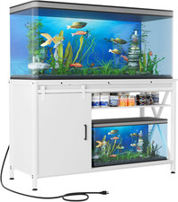 Aquarium Stand for 55-75 Gallon Fish Tank: Fish Tank Stand with Power Outlet for