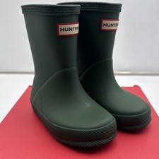 New! Hunter Original First Classic Waterproof Toddler Rain Boots **GREEN**