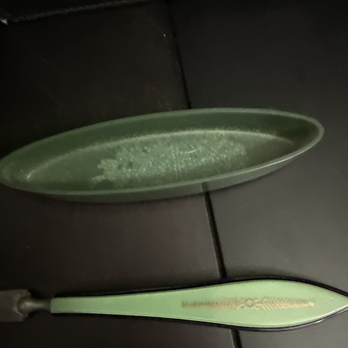 Dupont Vintage Lucite Vanity Comò Set 5 Pezzi Verde Impero - Foto 5 di 9