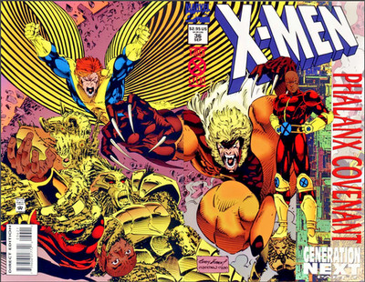 X-Men #36 Prismatic Wraparound Cover 1994 Marvel Phalanx Covenant Direct