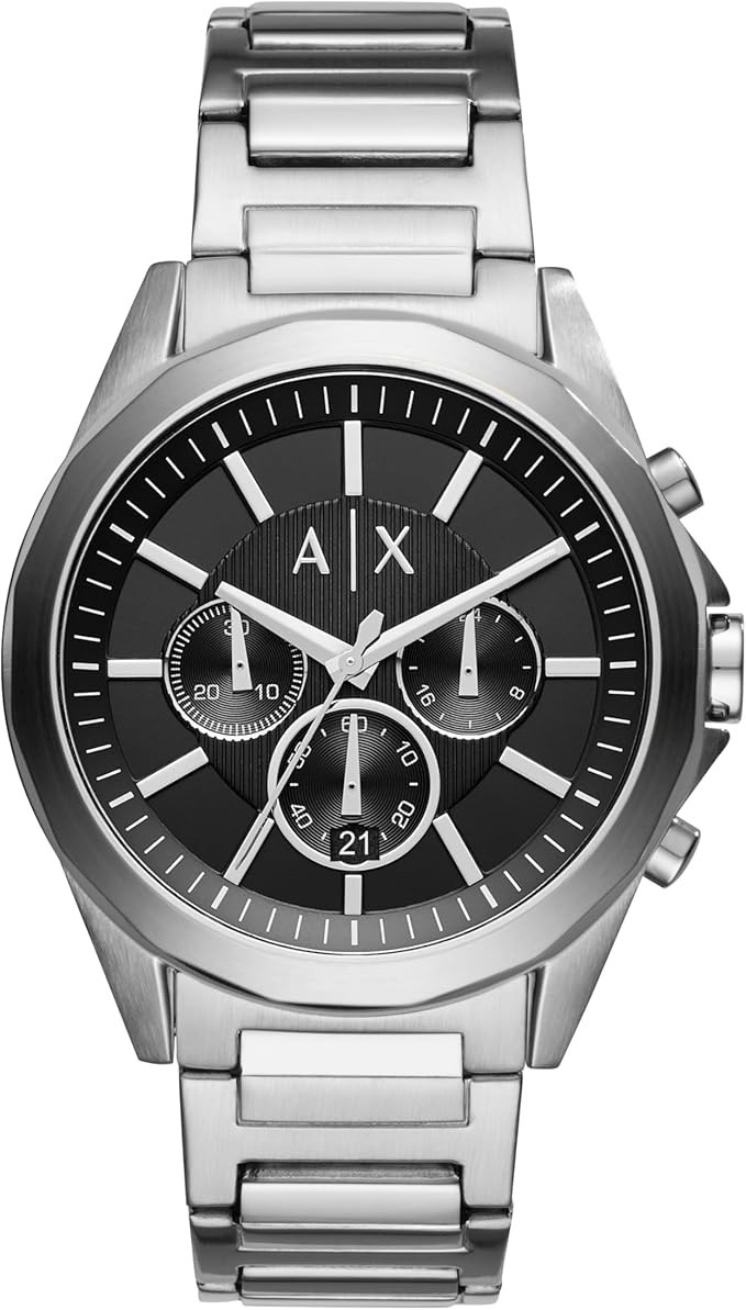Armani Exchange Men's Chronograph Steel Watch - Silver AX2600 NEW