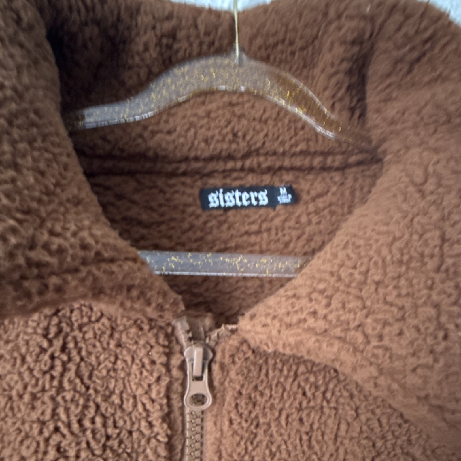 Sisters Brown Zip Jacket Collared Pockets Long Sl… - image 2