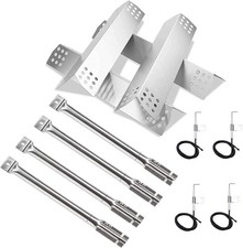 Complete Master Forge Grill Replacement Parts - 4 Burners & Heat Plates Included