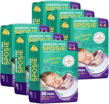 Sposie Booster Pads Size 4-6, 180 Count - Overnight Diaper Inserts