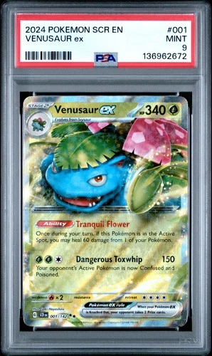 2024 POKEMON SCR EN-STELLAR CROWN #001 VENUSAUR EX PSA 9