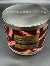 Bath & Body Works CANDIED MAPLE BACON Candle Scented 3 Wick Large 14.5 oz