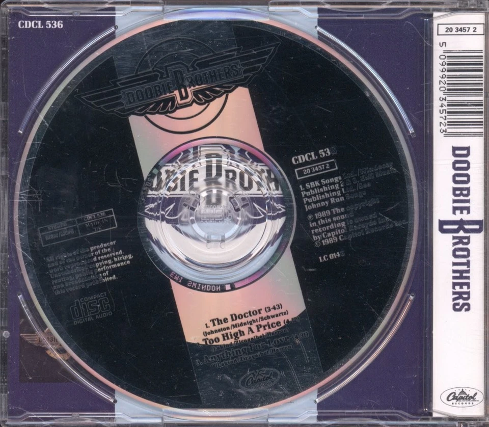 Doobie Brothers Doctor CD UK Capitol 1989 single CDCL536 - Image 2 of 2