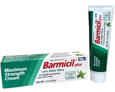 Plus Cream Skin Allergies Aloe Vera with 1% Hydrocortisone Maximum Strength 1 oz