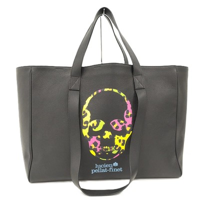 MORABITO Lucien Pellat-Finet Skull Large Tote Bag Leder schwarz