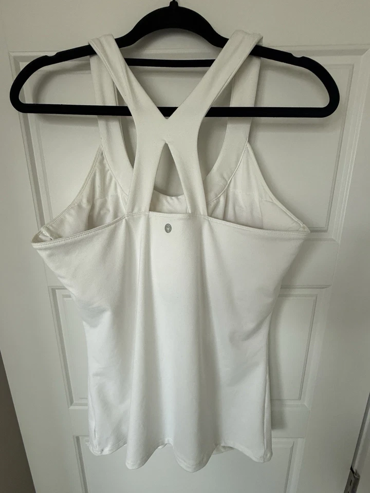 Camiseta sin mangas Soybu para mujer blanca acanalada con espalda deportiva ocio yoga talla XL Foto 4 de 4