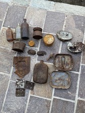 LOTTO SCAVO WW1 BORRACCIA GAVETTA OCCHIALI FILTRO MASCHERA ITALIA KUK AUSTRIA 