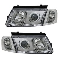 Depo Scheinwerfer Klarglas Projektor FüR VW Passat 3B Bj. 1996-2000 Chrom