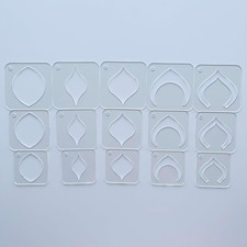 Mandala Drawing Stencils Set, 15 Pieces Clear Acrylic Dot Pattern Templates with