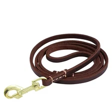 Durable Leather Dog Leash - Braided Training Leash Strong Heavy Duty Soft and...