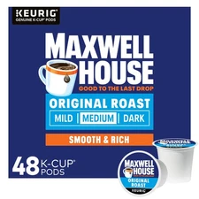 Maxwell House Original Roast Medium Roast K-Cup Coffee Pods, 48 ct Box