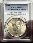 1923 $1 Peace Dollar with UNC Details, 90% Silver  (Ref. #4636)