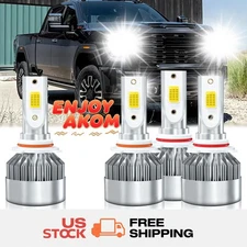 For GMC Sierra 3500 2001-2006 10000lm Combo LED Headlight Bulb High Low Beam Kit