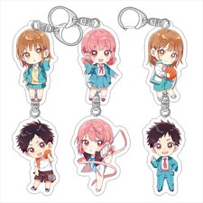 6PCS Ao no Hako acrylic Keychain Key Ring Pendant Jewelry