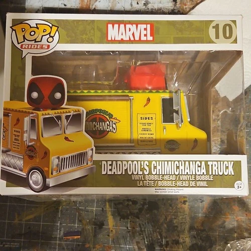 Funko Pop! Vinyl Marvel Deadpool Chimichanga Truck #10 Yellow Red Black Rides