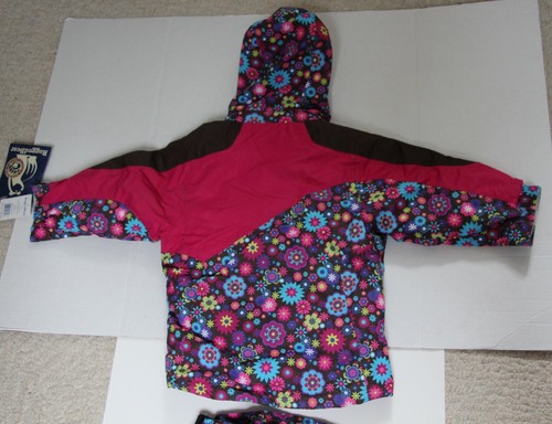 NEW Ski Suit 2-Piece Floral RUGGED BEAR brand Girls Size 4 Pink~Blue~Brown NWT - Picture 7 of 12