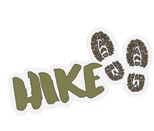 Auto Drive HIKE Boot Prints Auto Decal, Easy Install, BRAND NEW