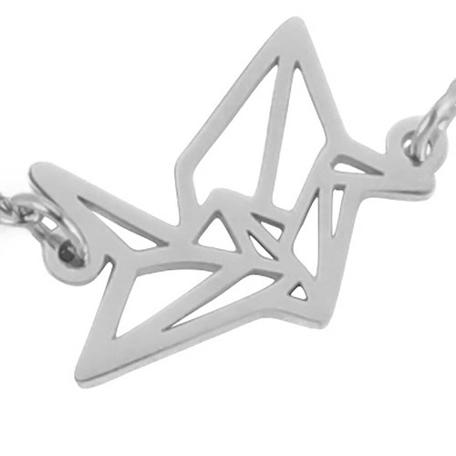 Pulseras Colgantes Unicornio Grúa Origami Mujeres Niñas Acero Inoxidable Animal Dije - Imagen 4 de 24
