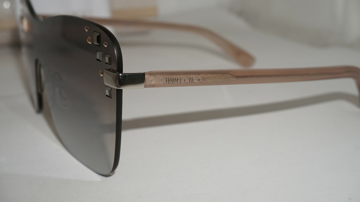 Jimmy Choo Masks 63mm Rimless Shield Sunglasses Abby | Pink Geometric Silhouette Sunglasses | JIMMY CHOO main image 3