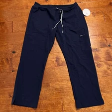 White Cross V Tess Scrub Pants Women's 337 P Navy XL Petite Cargo Medical