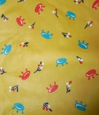 Kitsch vintage novelty fabric material sewing foot stool design retro Funk Mod