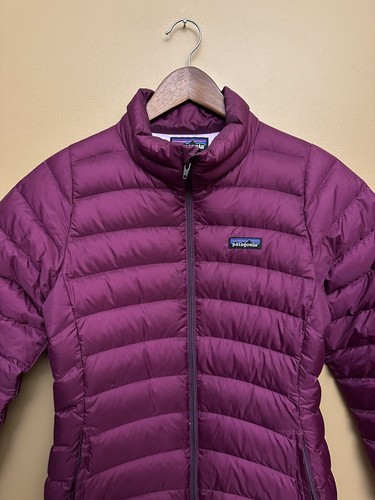 Patagonia Girl's Down Sweater Puffer Jacket Violet Red Size XL / 14 - Picture 2 of 13