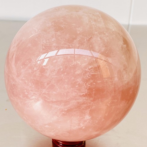 Esfera de cuarzo rosa natural bola de cristal Reiki curación 2540 g - Imagen 7 de 12
