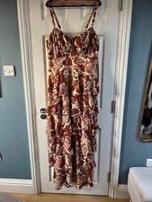 Pretty Lavish Plus Size Curve Ruffled Floral Maxi Summer Dress UK 22