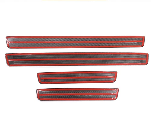 Garniture de seuil de seuil de porte en fibre de carbone véritable pour Benz W464 Classe vendu G G500 G63 4 pièces