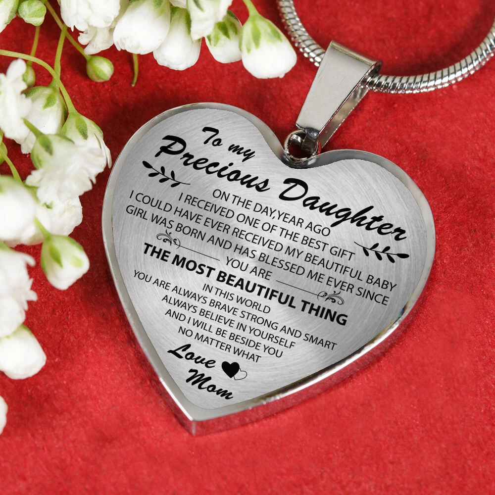 To my daughter necklace love mom outlet