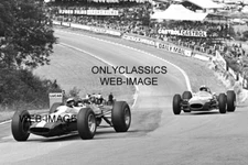 1964 JIM CLARK-LOTUS JO SIFFERT-BRABHAM GRAND PRIX FORMULA ONE AUTO RACING PHOTO